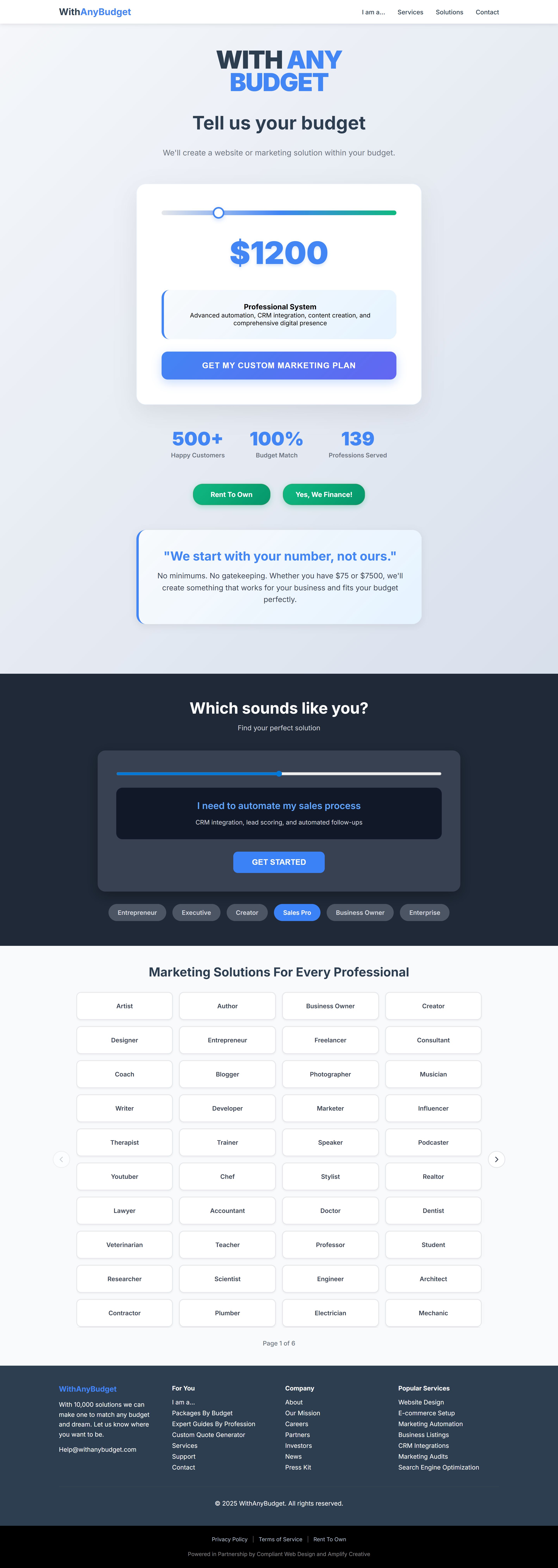 Owned Platform — Budget Discovery UX, Stripe Integration & Programmatic SEO